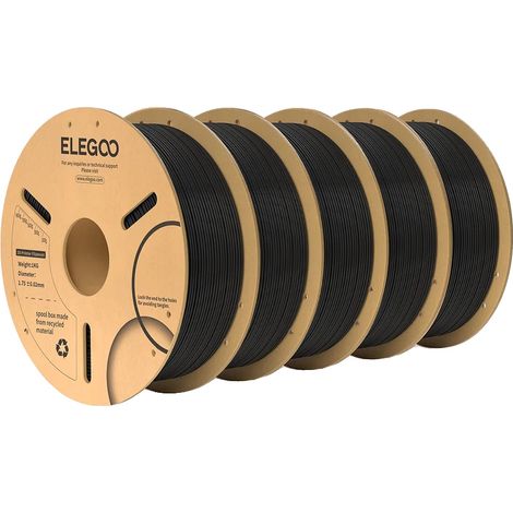 Filamento PLA+, 1,75 mm, ad alta resistenza e antiurto, nero, 5 kg (1/2)