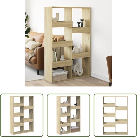 Étagère décorative - Cloison de séparation chêne sonoma bois d'ingénierie (1/5)
