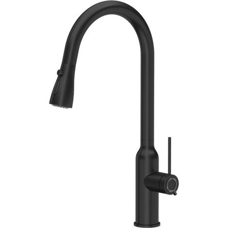 Quadron Jessica Q Line miscelatore da cucina nero opaco