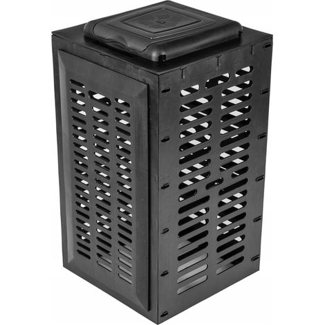 Modularer, oben geformter Behälter für schwarze Abfallsäcke