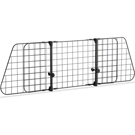 Griglia di separazione per cani da auto regolabile pratica sicurezza 100 x 40 x 10 cm in metallo nero 130008370