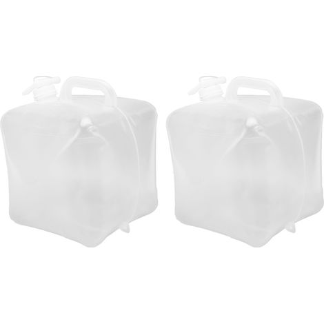 Lot de 2 bidons pliables avec robinet, sans fuite, en plastique, 10 L (1/5)