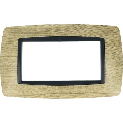 Placca Bombè Legno Chiaro 504 4M Moduli Compatibile Living International (1/3)