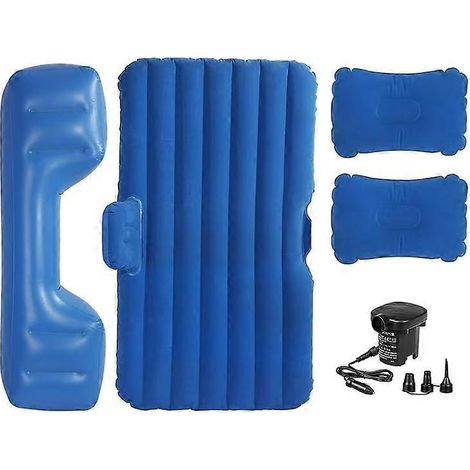 Matelas gonflable de voiture avec pompe, compatible avec MG RX5, soutien lombaire, lit de voyage et de camping avec oreillers, bleu (1/5)