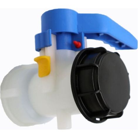 Vanne pour cuve IBC 1000 litres 2" / 62 mm Vanne papillon intégrée en plastique DN50 (62 mm) (1/4)