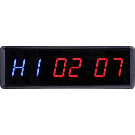Minuteur d'intervalles avec affichage numérique LED 1,5 pouce, compte à rebours/compte à rebours et télécommande pour la maison, la salle de sport ou le bureau