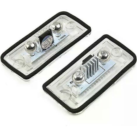 Lot de 2 ampoules LED blanches pour éclairage de plaque d'immatriculation Mercedes-Benz Classe C W203 CLK W209 SL R230 - Accessoires intérieurs