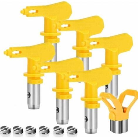 6 pièces Buse Airless,Buse Pistolet Airless pour Pistolet à Peinture Haute Pression (Tapez 515,517,519,521,523,525) (1/5)