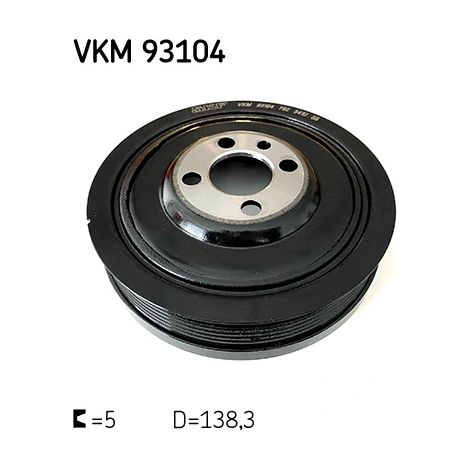 Poulie, vilebrequin SKF VKM 93104 AUDI 038 105 243 E 03G 105 243 03G 105 243 C