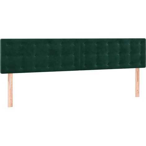 Maison Exclusive - Cabeceros terciopelo verde oscuro 180x5x78/88