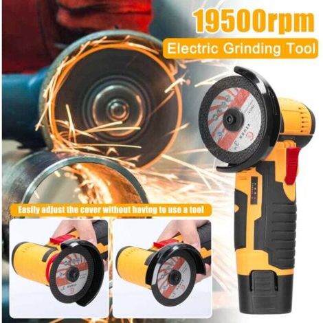 NALOOKAMIC  Mini Meuleuse d'angle Sans Fil, Outil de meulage électrique 76mm 19500 tr/min, broyeur portable pour couper l'acier de pierre de bois de pierre de bois de polissage de carreau de céramique