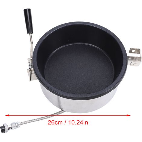 Ortviai Cuiseur à Popcorn en Acier Inoxydable pour Plaque Électrique et Gaz – 230 mm, 235 g