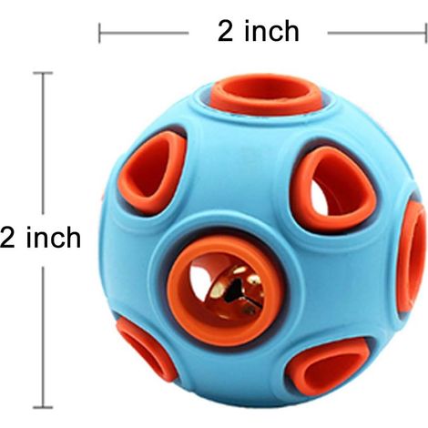 Ballon pour chien, jouet interactif pour chien, jouet couineur avec clochette, balle rebondissante en caoutchouc pour chien, balle puzzle pour jeu d'exercice pour animaux de compagnie, jouet à mâcher (1/5)