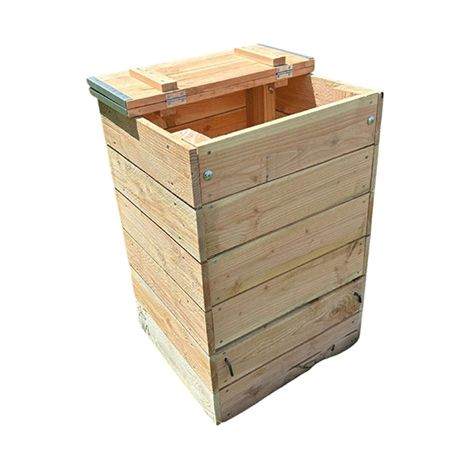 Matisère – Composteur en bois 150 litres – Dimensions 570 x 400 x 750 mm – Aération naturelle – C090020