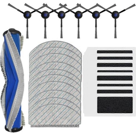 Pièces détachées pour aspirateur DEBOT N20/N20 PLUS/N20 : brosse latérale, filtre HEPA, lingette de nettoyage et accessoires. (1/4)