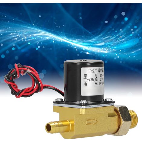 Électrovanne 2 positions 2 voies pour dévidoir de fil de soudage à l'arc sous argon et sous protection gazeuse, 24 V CC intégré (1/5)