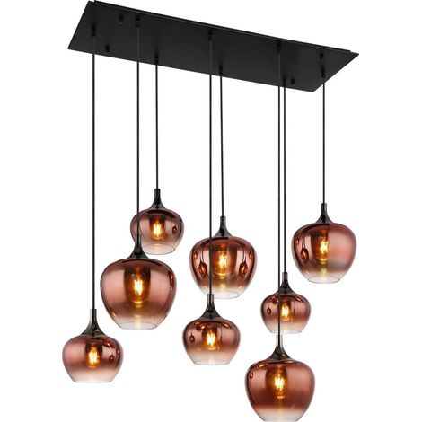 Globo - lámpara colgante - MAXY - rojo - vidrio - gran lámpara de