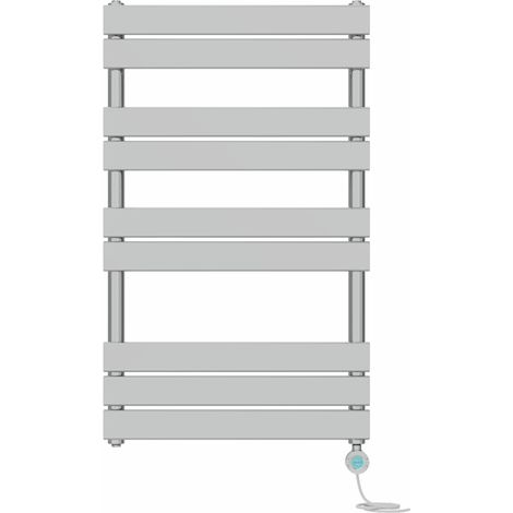 Pre-filled Electric Heated Towel Rail Radiator Flat Panel Thermostatic 1000x600mm Chrome (1/5)