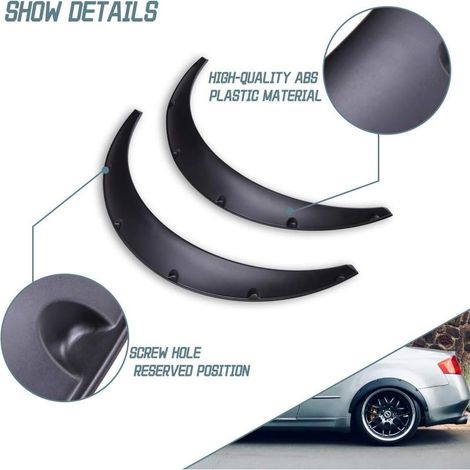 Élargisseur de l'Aile, 4 Pièces Universel Fender Garde-Boue, 80cm Roue Avant-arrière Protège-Boue pour SUV Tout-Terrain (1/5)