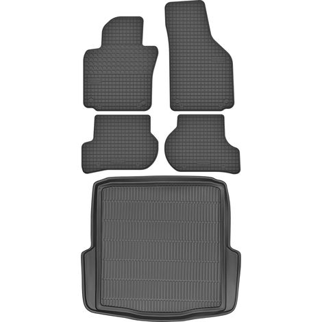 SET di tappetini in gomma per auto e tappetino per bagagliaio per Skoda Octavia II Kombi dal 2009 al 2013 (1/5)