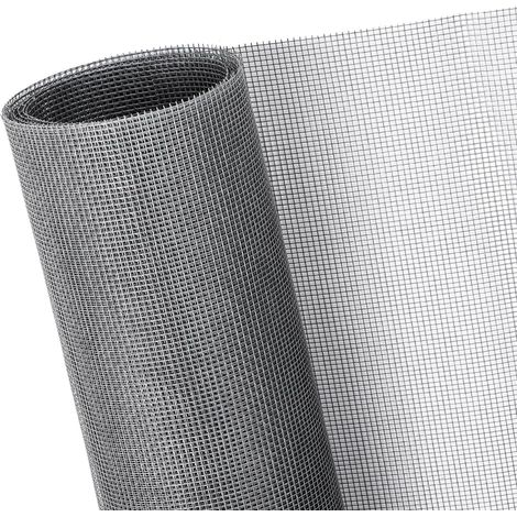 Moustiquaire en de - remplacement pour portes et fenêtres découpée sur mesure cm x 100 130 fibre verre grise (1/5)