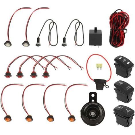 Kit de clignotants UTV, faisceau de relais de clignotant, interrupteur à bascule de remplacement pour Polaris RZR Ranger Turbo, DC12V
