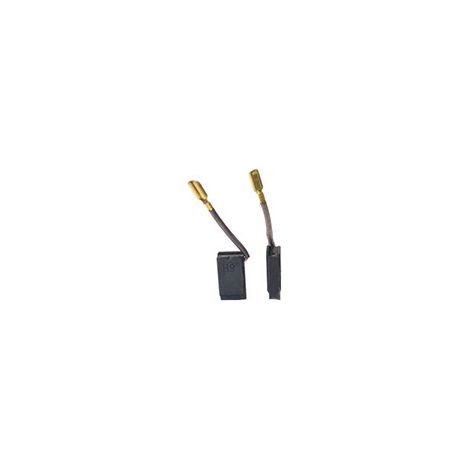 Set aus 2 anpassbaren Kohlen für De Walt. Maße: 5,2 x 9,5 x 18 mm.