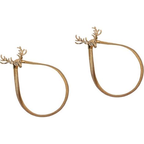 2er-Pack goldene nordische Vorhangclips mit Federschleife und hübschen Haken für die Heimdekoration (1/5)