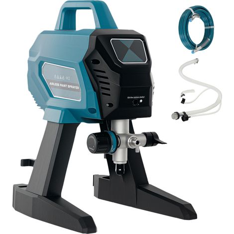 Airless Paint Sprayer, Thinning-Free Electric Paint Spray Gun for Walls, Fences & DIY Projects, 200 Bar High Pressure, 1.5L/min Flow Rate, 7.5m Hose, Indoor & Outdoor Use, Blue