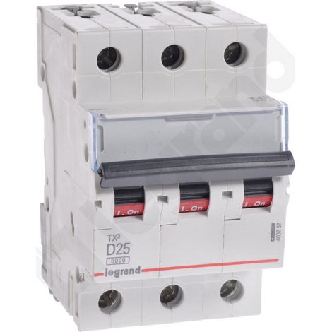 Interruttore automatico 3P D 25A 6kA AC S303 TX3 403757