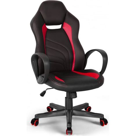 Ergonomischer Bürostuhl aus Kunstleder Im Sportlichen Rennstil Buriram Fire