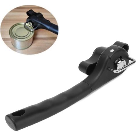 Ouvre-boîte manuel, ouvre-boîte en acier inoxydable, à poignée unique, ouvre-boîte latéral, K1 - emballage boîte couleur - noir (1/5)