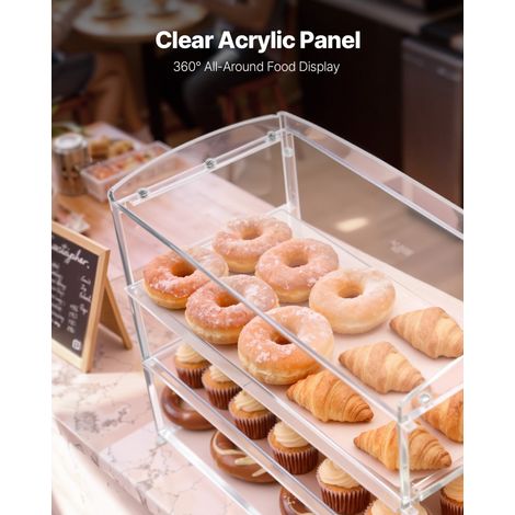 Vitrine Comptoir de Boulangerie de 48 - 2x23 2x38 cm à 3 Niveaux (1/5)