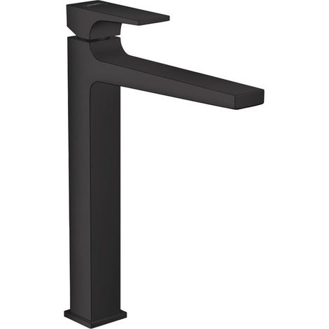 mitigeur de lavabo 260 poignée manette, bonde Push-Open noir mat