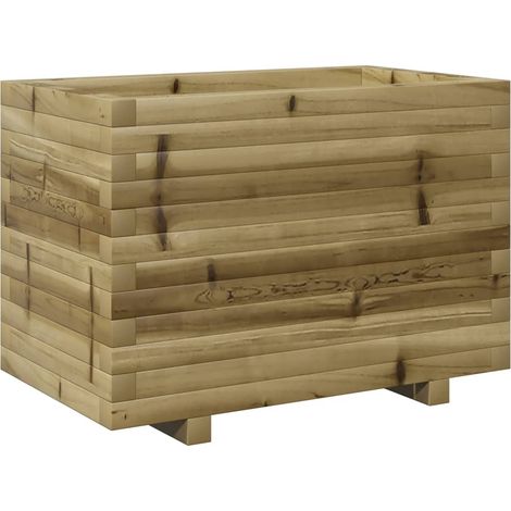 Jardinera madera de pino impregnada 70x40x49,5 cm vidaXL (1/5)
