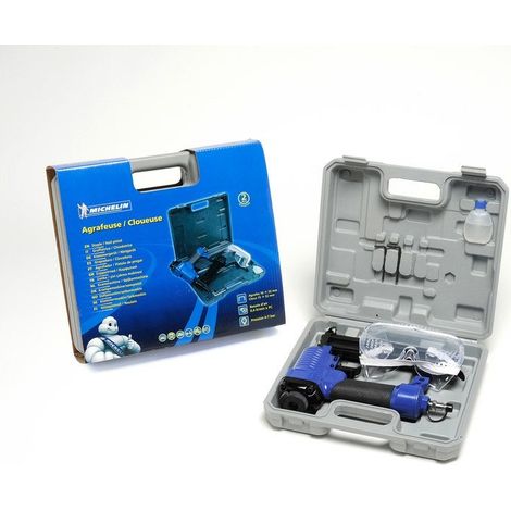 Michelin – Cloueuse pneumatique 1.2kg – Longueur clou 50mm – Pression max 8 bars – Pour fixation bois dur et teck (1/2)