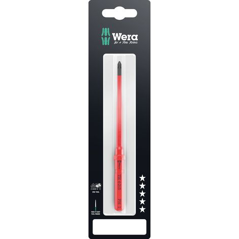 Herramienta del electricista Wera kraftform kompakt vde 62 is ph 1 intercambiable certificado vde