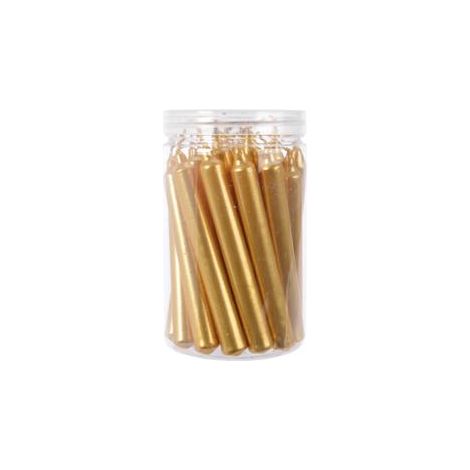 BOX 24 CANDELE D 1,3X11 CM ORO