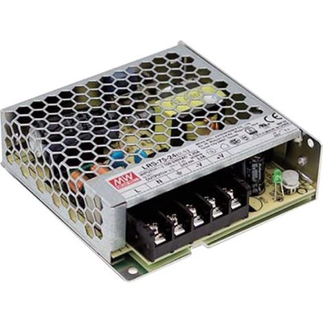 Mean Well ALIMENTATION Á DÉCOUPAGE POUR ÉQUIPEMENT INFORMATIQUE - 1 SORTIE - 75 W - 12 V - CHÂSSIS FERMÉ - USAGE PROFESSIONNEL UNIQUEMENT