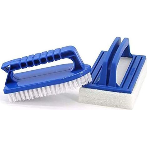 Juego de 2 cepillos de esponja para piscina - Esponja de limpieza - Cepillo para algas - Para suciedad y musgo - Para spa, piscina pequeña, bañera, piscina (1/5)