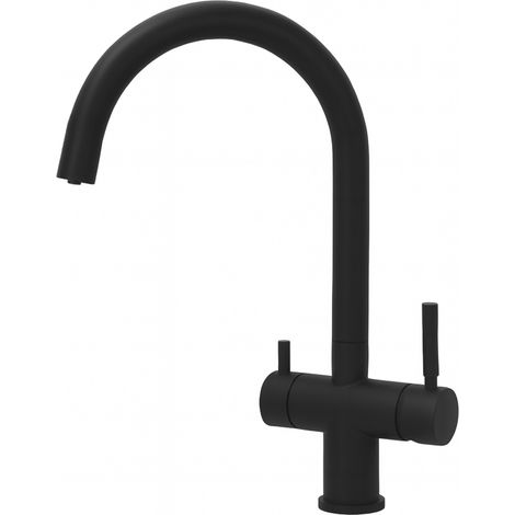 Shurity 412 Rubinetto da Cucina 4 Vie in Acciaio inox Nero Opaco (1/2)