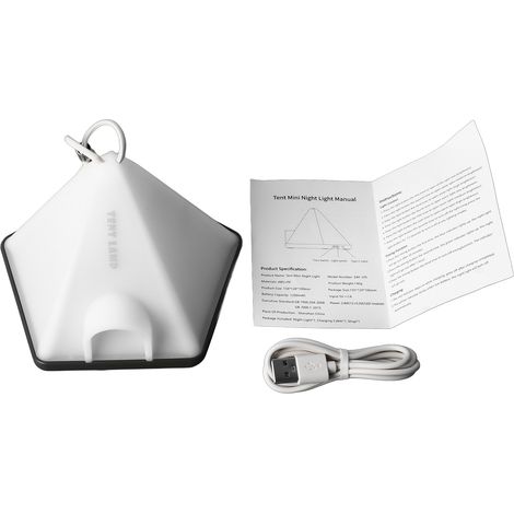 Veilleuse LED Toivize rechargeable USB-C vert 13,4cm minuterie portable (1/5)