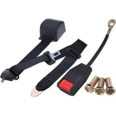 Ceinture de sécurité 3 points pour camion de voiture Ceinture de sécurité rétractable réglable universelle noire Facile à utiliser-- (1/5)