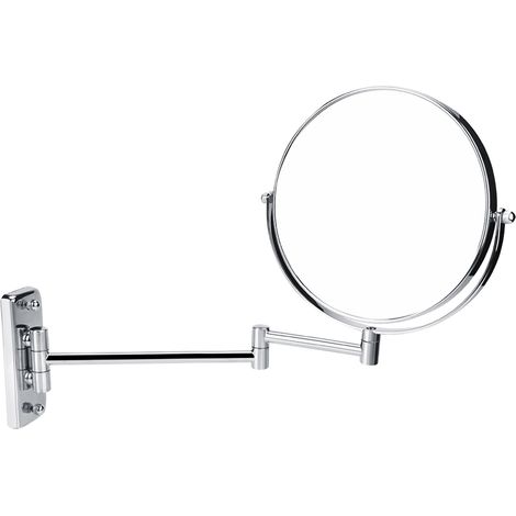 Miroir de maquillage mural de 8 pouces, double face pivotant, grossissement x3 (1/5)