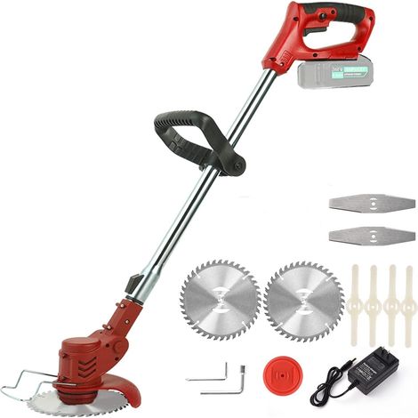 Débroussailleuse électrique sans Fil 36Tv avec 3 Types de Lames sans Fil désherbeur électrique Coupe-Herbe pelouse Jardin élagage/Coupe (Color : NO Battery, Size : Small) (1/5)