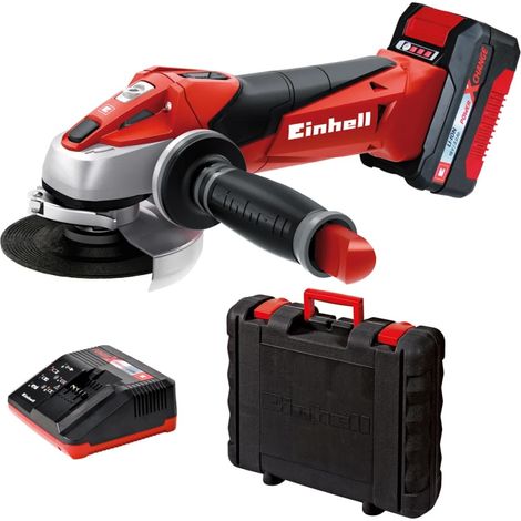 Trade Shop - Amoladora Angular Inalámbrica De Litio De 18 V Einhell Te-ag 18 Li Kit Flex 115mm - (1/5)