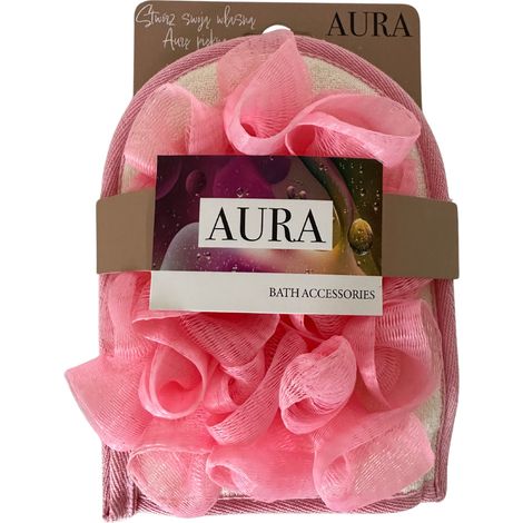 Esponja de baño rosa Aura