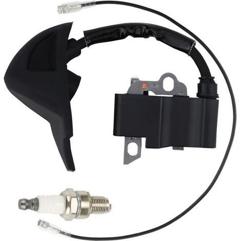 Bobine d'allumage pour souffleurs BG56, BG86, BG86C, SH56 et SH86, avec bougie d'allumage incluse, pack haute tension pour performance optimale. (1/4)