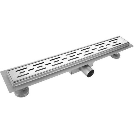 Caniveau de Douche en Acier INOX Siphon Sol d'évacuation pour Salle de Bain Rectangulaire en Modèle O 90 cm (1/4)