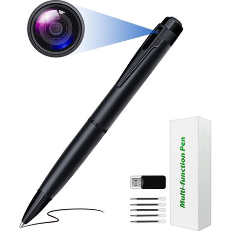 Sprfuk Mini caméra Espion, caméra cachée HD 1080p, caméra de Poche cachée pour Nounou, Appareil Photo de Corps, enregistreur Audio et vidéo avec détection de Mouvement pour réunion d'affaires (1/5)